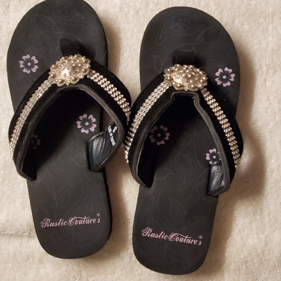 💜 Rustic Couture Flip Flops 💜 - Picture 2 of 3